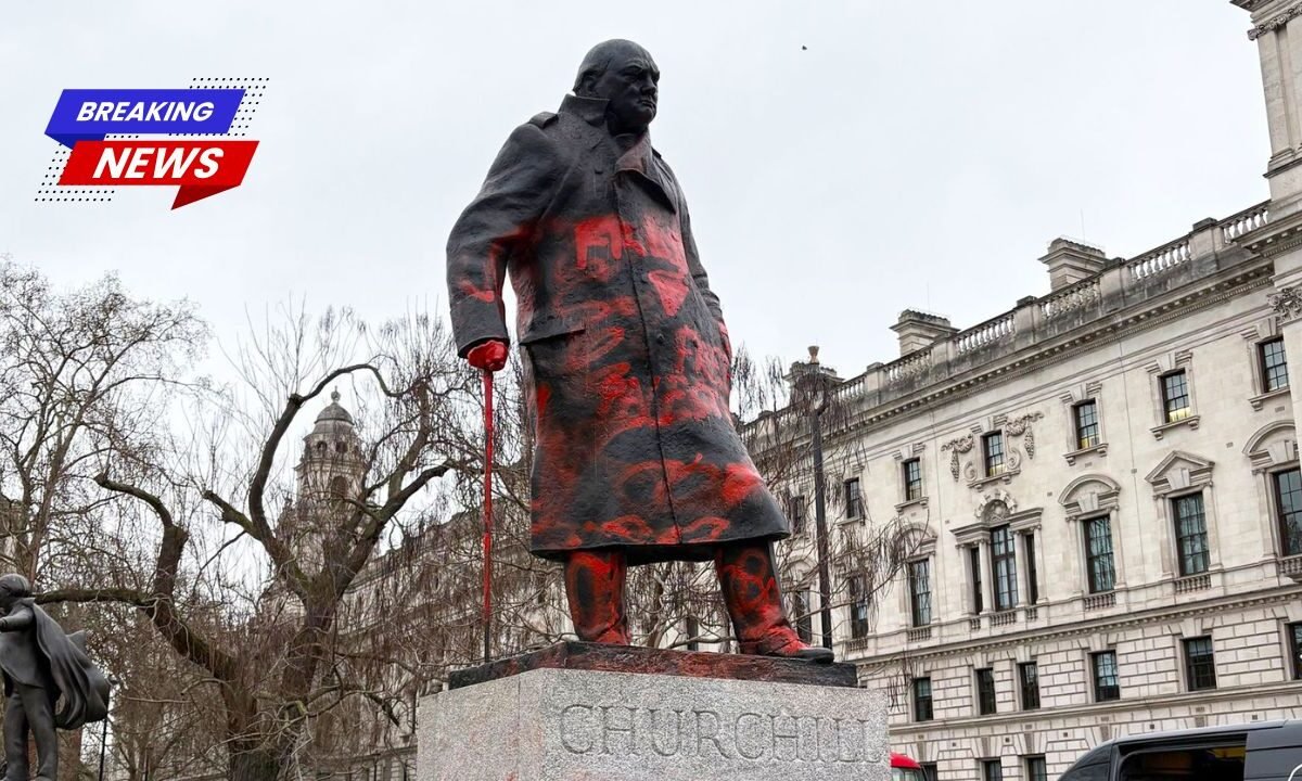 Individual Charged After Graffiti Found on Sir Winston Churchill Statue in Parliament Square